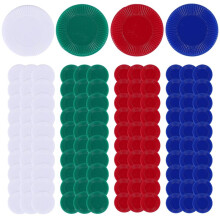 400 Piezas Fichas de PóQuer de PláStico Fichas de Juego 4 Colores Tarjeta de Contador para Jugar, Contar Fichas de Juego de Bingo, 3