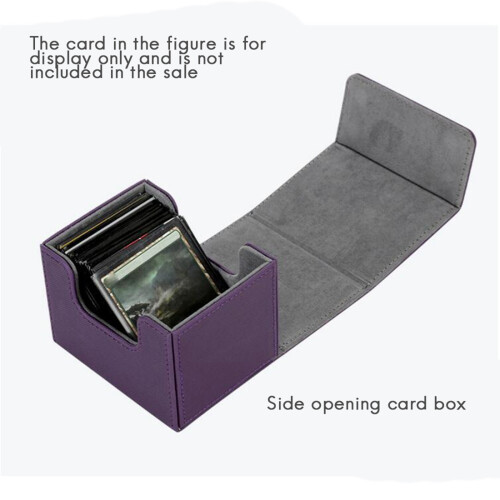 Card Box Side-Loading Card Box Deck Case for  Yugioh Card Binder Holder 100+,Sand Color 2