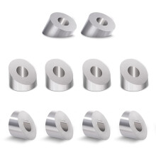 Pacote com 10 Arruelas Chanfradas de AçO InoxidáVel de 30 Graus, 1/4 Polegada/6,6 Mm de 30 Graus para Kit de Trilhos de Cabos
