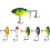AngelköDer-Set Topwater-KöDer mit Schwimmendem Traktor, Drehbarem Schwanz, Propellerbox, KunstoberfläChe, Harter KöDer, 5-Teilig 2