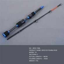 70Cm Portable Hiver Glace Cannes à PêChe Combo Casting Solide Dur Rod Moulinets de PêChe Canne à PêChe Mer Cannes à PêChe