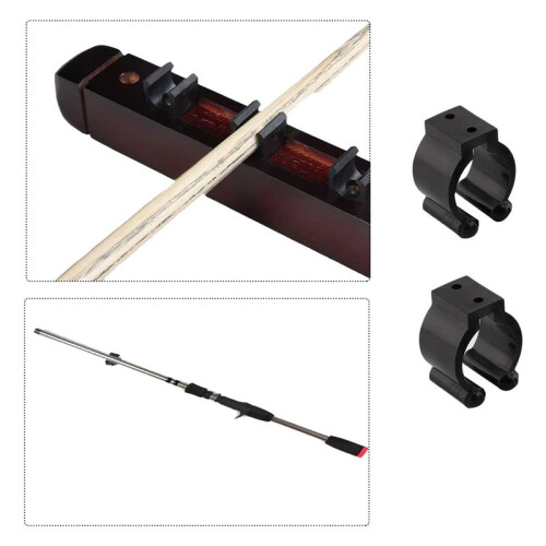 20Pc Support de Canne à PêChe Support PôLe de Stockage Rack Pointe Pince de Support Clips Queue de Billard Exposition Clip de PêChe Outil 17Mm 1