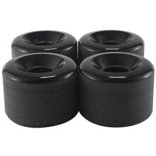 4 PCS Roues de Skateboard ÉLastique PU Wearable Flexible Durable 65X45 PU Roues de Skateboard Sports Noir