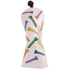 Tees Pattern  Club Cover for Driver,Fairway,Hybrids- Driver Headcover/ Fairway Wood/Hybrid Club