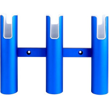 Aluminium Fishing Rod Holder 3 Tubes Linked 3 Rod Rack for Marine Yacht Boat Truck RV