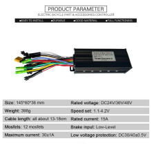 VéLo éLectrique 24V 36V 48V 30A 3 ModèLe Sinewave Controller S866 ÉCran LCD pour 350W 500W 750W 1000W Ebike
