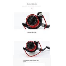 Fishing Reel 5000 Folding Rocker  Wheel Single Handle Fishing Reel 5.2:1  Reel Full Metal Wire Wheel