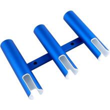Portacanna da Pesca in Alluminio 3 Tubi Collegati 3 Portacanne per Marine Yacht Barca Camion  Blu