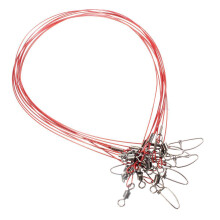 Fishing Lures Stainless Steel Trace Wire Leader Spinner Swivel 50 cm 50 Kg Amount:10 Pcs