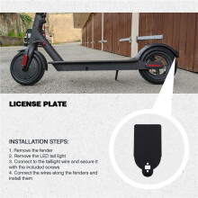 Nummern Schild für  M365 Elektro Roller Kennzeichen Halter Warn Schild Roller Skateboard ZubehöR Schwarz