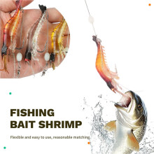 Mjuka Plastbeten Artificiellt Bete Lysande RäKor Fiskedrag Blandad FäRg Spinner Crank-Bait Fiskedrag med Krok Fiskeredskap 9Cm 0,013Lb(3St)