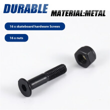 16 Set 1 Inch Skateboard Mounting Hardware Screws Bolts Skateboard Hardware Screws Skateboard Parts