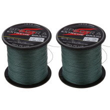 2X Nylon geflecht Angelschnur 30lb 300M 11kg fuer Koeder Zug