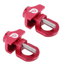 2X Bicicletta Tendicatena un Catena nel Lega Di Alluminio Vite per Bicicletta Vite un Bullone Singola Velocità per Bicicletta Bmx Fixie Red