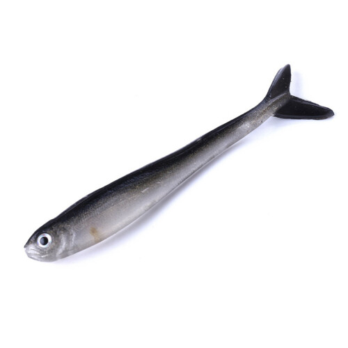Schwarz Weiß Bionischer Kleiner Fisch Silikon Weiches Fischen KöDer Soft KöDer KüNstlicher KöDer Schmerle GefäLschter KöDer 8Cm 2G Fisch KöDer 2