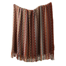 Hem Boho SläNgfilt för Soffa BäDdsoffa Farmhouse Stuga Inredning Mjuk Varm Mysig Stickad Filt med Tofsar Stil C
