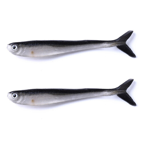 Schwarz Weiß Bionischer Kleiner Fisch Silikon Weiches Fischen KöDer Soft KöDer KüNstlicher KöDer Schmerle GefäLschter KöDer 8Cm 2G Fisch KöDer 1