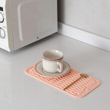 Dish Drying Mat for Multiple Usage, Easy Clean, Eco-Friendly, Heat-Resistant Silicone Mat for Kitchen Counter -A