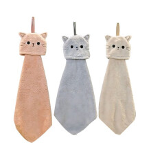 Bonitas Toallas de Mano para NiñOs y Mujeres, Toallas de BañO con Lazo para Colgar, Toalla de Secado de Manos con Estampado de Gatos y Animales,