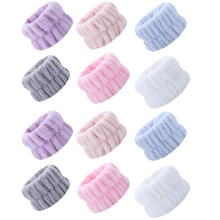 12PCS Women's Wrist Towels for Washing Face, Face Washing Absorbent for Girls Sports Bracelet and Headband