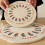 4Pcs Thicken Round Cotton Woven Insulation Pad Table Mat Printed Placemat Cup Coaster,Flower 8