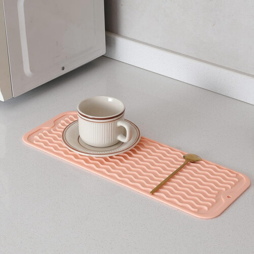 Dish Drying Mat for Multiple Usage, Easy Clean, Eco-Friendly, Heat-Resistant Silicone Mat for Kitchen Counter -B 2