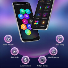 2 PeçAs Ambiente LED RGB Luz Inteligente APP Controle Atmosfera Luz Jogo Jogo Luz Inteligente DecoraçãO de Mesa