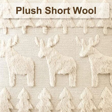 Set of 2 Soft Plush Short Wool Velvet Decorative Throw Pillow Covers Square Luxury Style Cushion Case Pillow Shell