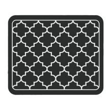 Coffee Mat Absorbent Dish Drying Mat for Kitchen Counter-Coffee Bar Accessories Fit Under Coffee Maker Black 40X30cm