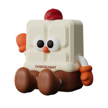 Cute Chocolate Night Light Rechargeable LED Night Light for Chocolate Lamp with 3 Level Dimmable Silicone Touch Lamp