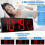 Large Digital Wall Clock 16.5 Inch  Auto  Sync Led Digital Clock Display Calendar Clock EU Plug 10