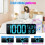 Large Digital Wall Clock 16.5 Inch  Auto  Sync Led Digital Clock Display Calendar Clock EU Plug 8