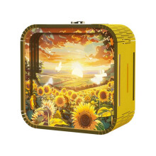 Nightlight Gifts Hand Touch Cartoon DIY Wooden Stereo Atmosphere Lights Graduation Season Gifts Sunflower