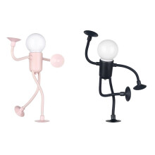 Changeable Shape Funny Sportsman Night Light,DIY Shape Night Lights for Adults Room,for Bedroom Decorations Black+