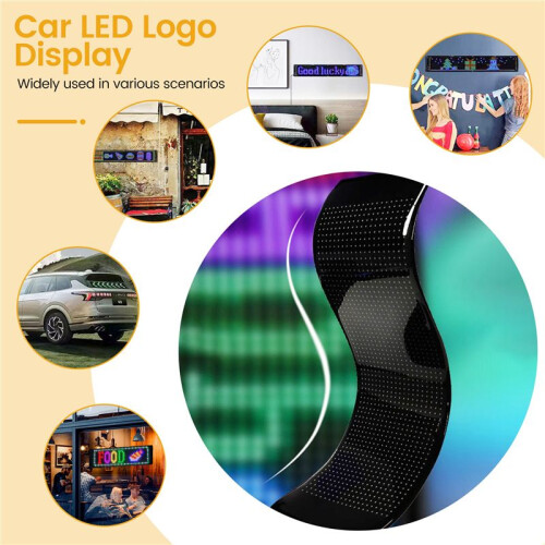 USB LED Car Truck Display Screen Remote BT App Control Multilingual Scrolling 16x64 LEDs Matrix Pixel Panel
