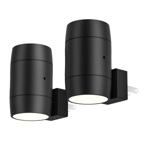 2Pcs LED Night Light Plug in Wall Lamp Sensor Adjustable Brightness Dimmable Night Lights for Hallway Bedroom US Plug 1