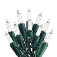 Clear Christmas Tree Lights with Green Wire Warm White Lights IP44 Waterproof Outdoor Christmas Tree Lights US Plug,A