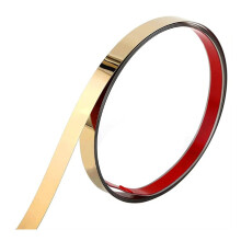 Mirror Self-Adhesive Flat Decorative Lines Strip Wall Sticker Background Wall Study Ceiling Edging Gold