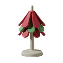 Anti Scald Christmas Tree Table Mat Foldable Dishes Insulation Pad Silicone Coaster Round Base