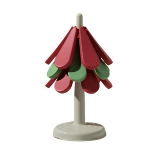 Anti Scald Christmas Tree Table Mat Foldable Dishes Insulation Pad Silicone Coaster Round Base