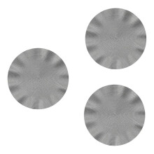 Wave Ronde Placemat, Ronde Anti-Verbrandingsmat, Eettafel Isolatie Westerse Stijl Placemat, Keukentafelmat, Zilver