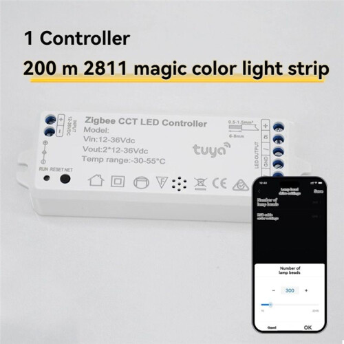 Tuya Zigbee 2811cob DC12V 36V LED Light Strip Controller Fantasy Light Strip Controller with Sound Pickup Function 2