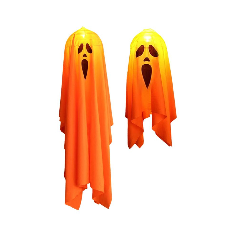 Fabric Halloween Decoration Lights, Outdoor Scene Layout Props, Horror Led Flashing Lights Orange Horror Scream 4713441564258