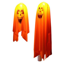 Tkanina Światła do Dekoracji na Halloween, Rekwizyty do Układu Scen Zewnętrznych, Horror Migające Światła LED Pomarańczowy Zły Uśmiech