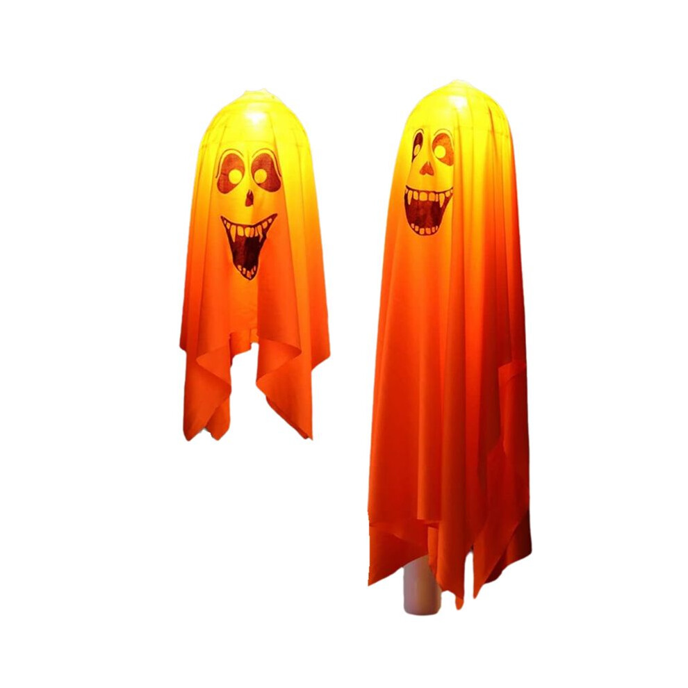 Fabric Halloween Decoration Lights, Outdoor Scene Layout Props, Horror Led Flashing Lights Orange Evil Smile 4713332018877