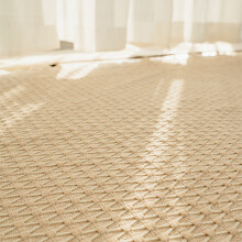 Le Tissu Fin de Tapis Tissé en Coton et Lin Peut Être Lavé en Machine. Couverture de Chevet en Coton Vert