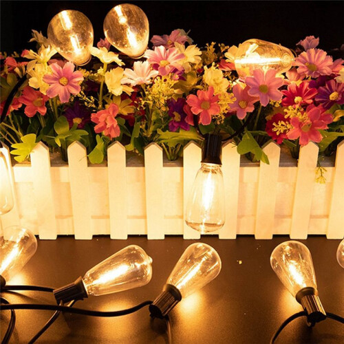 ST38 LED Light String Patio Shatterproof Lights Waterproof Light String for Bistro Porch Deck Backyard EU Plug A 2