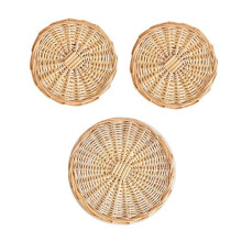 Geweven Placemats van Rotan-Achtig Plastic, Ronde, Isolerende Placemat, Wasbaar, Huishoudelijk, Rieten, Eettafel, Bordbeschermer