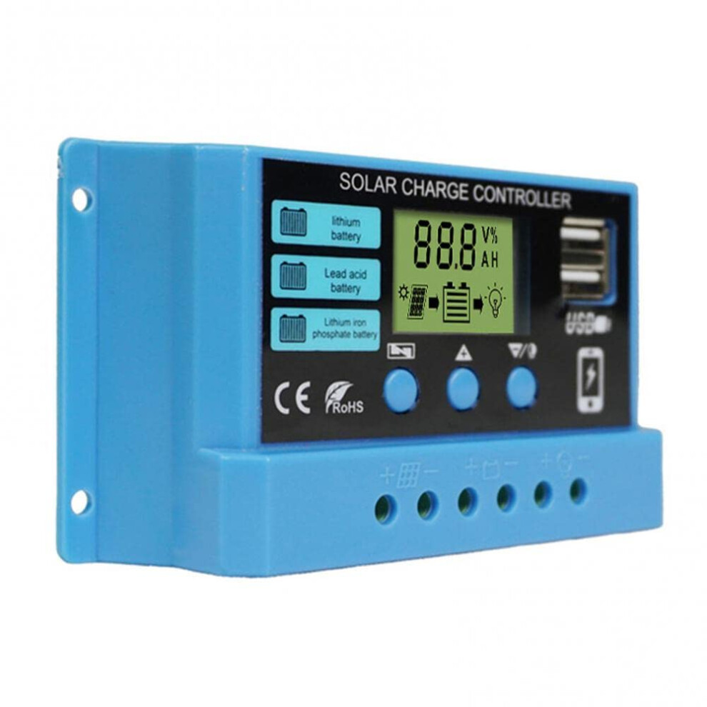 Mppt Solar Charge Controller 10A 12V 24V With Smart Solar Charging And Dual Voltage Support 9092120777499