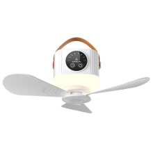 Ventilador de Teto Recarregável USB com Abajur - Vento , Lâminas Removíveis, 3600mAh, Ideal para Casa e Exterior
